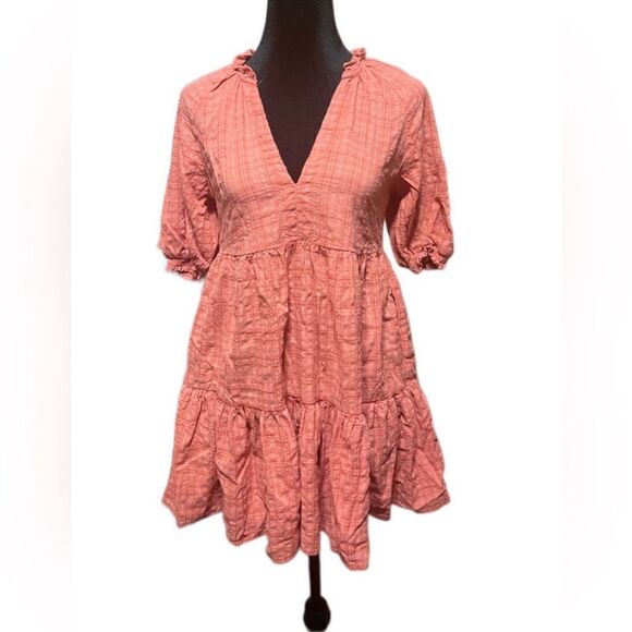 BB Dakota Steve Madden Salmon Pink Dress with Pockets. Size Small - Picture 2 of 9